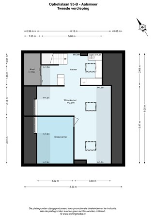 Floorplan - Ophelialaan 95B, 1431 HC Aalsmeer